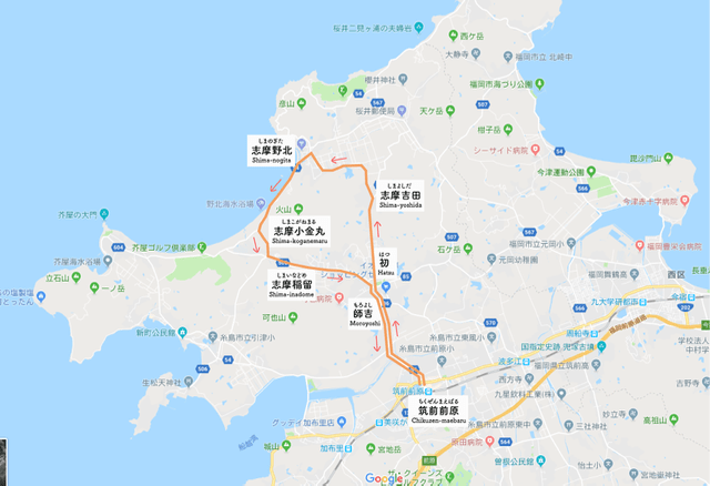 可也山一周サイクリングルート